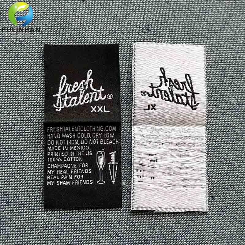 size woven label