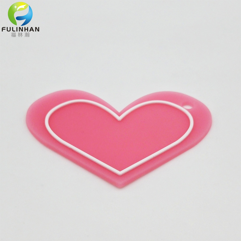 lovely hearted rubber patch