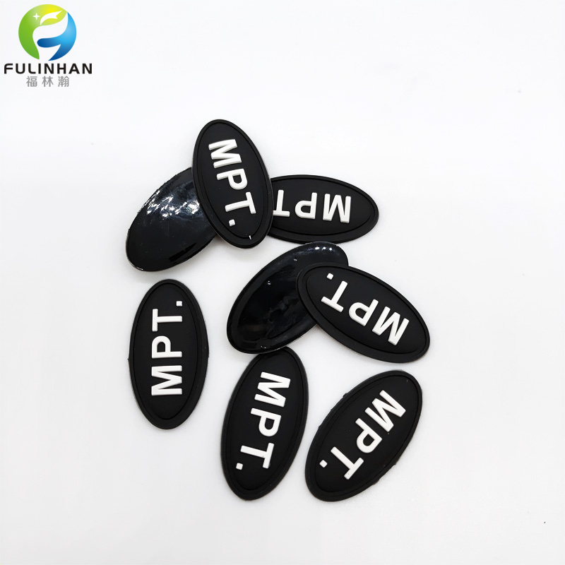 oval letter rubber patch