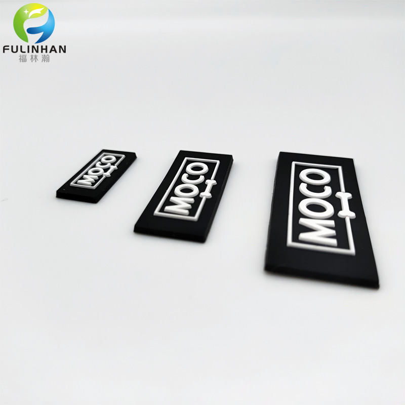 embossed logo rubber patches