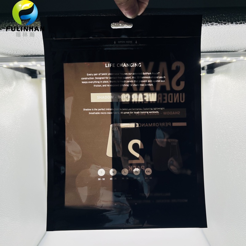 Black transparent plastic bags