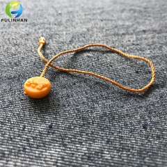 Tagliato personalizzato tag stringa stringa sigillo di plastica tag per indumento
