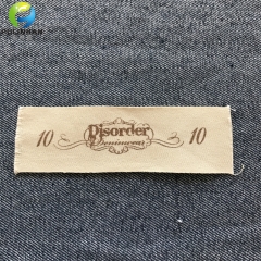 Etichette di abbigliamento stampato tela di canapa