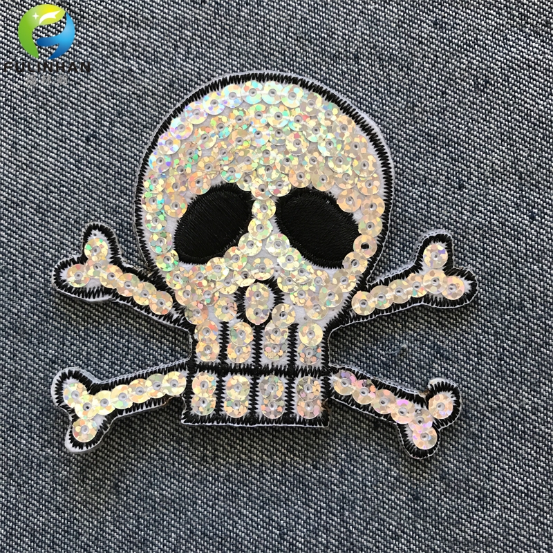 Clothing Iron On Embroidery Patches Sequine Patches