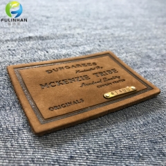 Abbigliamento jeans pelle patch con metallo