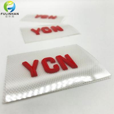etichette a trasferimento termico in silicone con lettere personalizzate