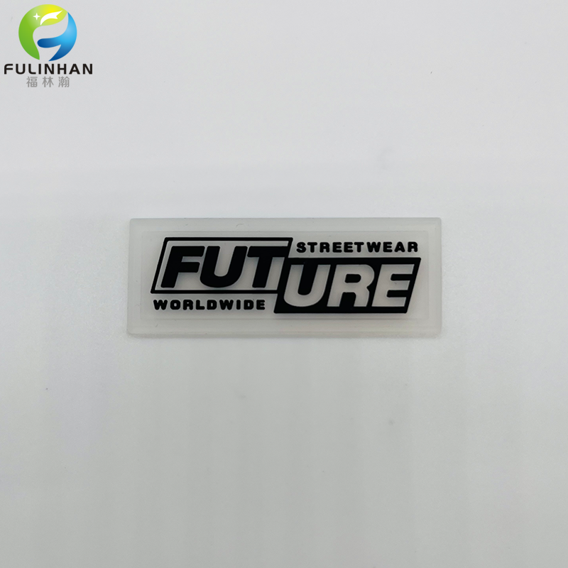 rubber patch embossed rubber label