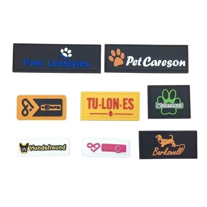 custom clothing logo label rubber patches